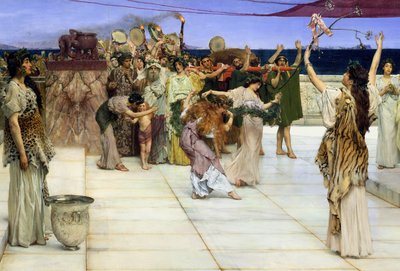 En dedikation till Bacchus, 1889 (detalj av 141017) av Lawrence Alma Tadema